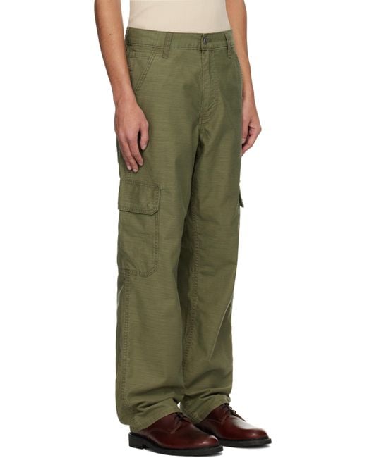 Levi's Green 568 Loose Straight Cargo Pants for men