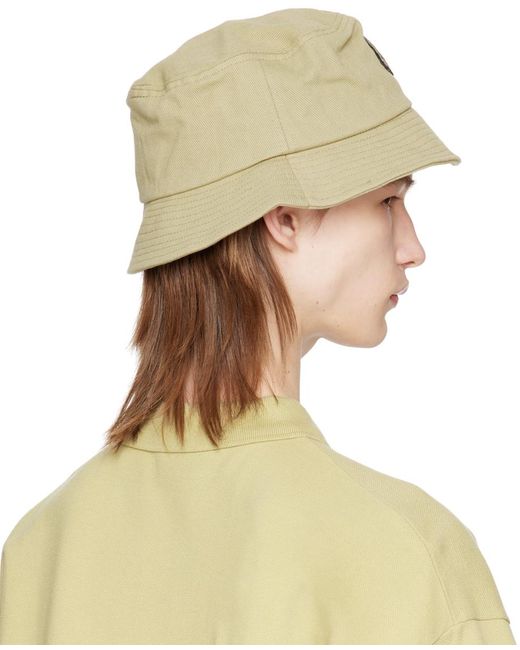 Maison Kitsuné Natural Beige Bold Fox Head Bucket Hat for men