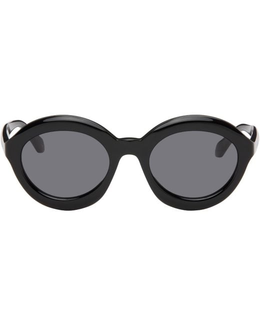 Alaïa Black Round Sunglasses