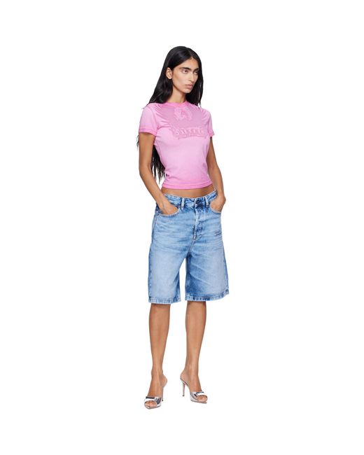 DIESEL Blue Relaxed Fluid Denim Shorts
