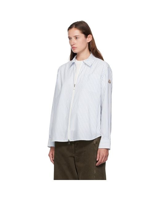 Moncler White Striped Shirt