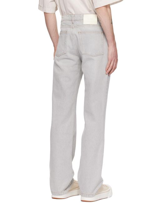 AMI White Straight-Fit Jeans for men