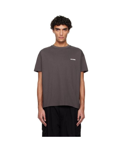 we11done Black Mini Logo T-Shirt for men