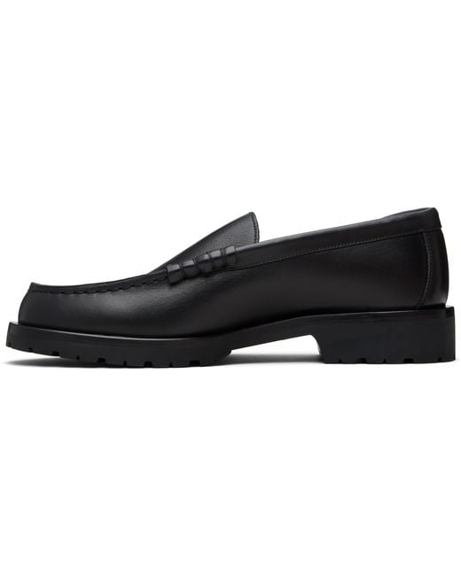 Common Projects Black Leather Chunky Loafers for men