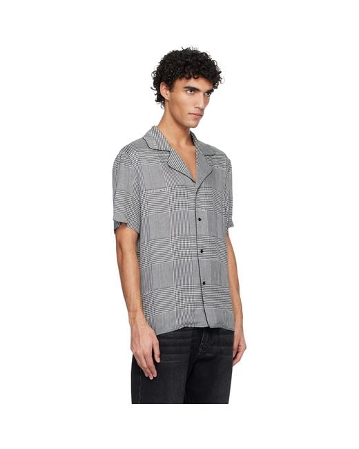 Balmain Black Pyjama Printed Prince Of Wales Shirt for men