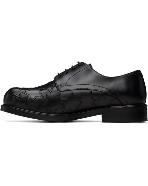 STEFAN COOKE Black Star Square Toe Derbys for men