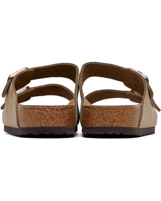 Birkenstock Brown Regular Arizona Oiled Leather Sandals for men