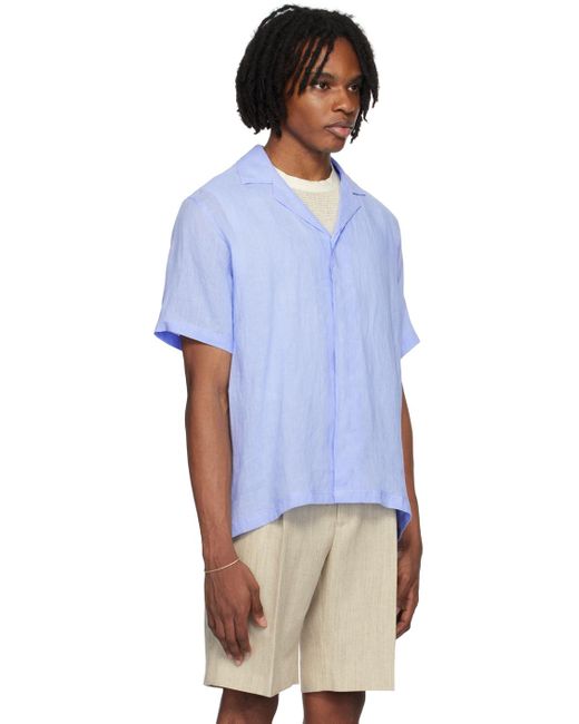 Orlebar chemise maitan bleue Orlebar Brown pour homme en coloris Blue