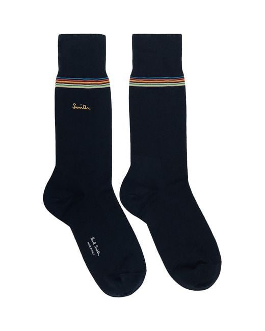Paul Smith Black Three-Pack 'Artist Stripe' Socks for men