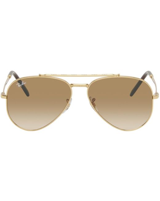 Ray-Ban Black Gold New Aviator Sunglasses for men