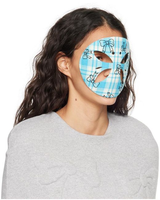 Ashley Williams Multicolor Off- Check Face Mask