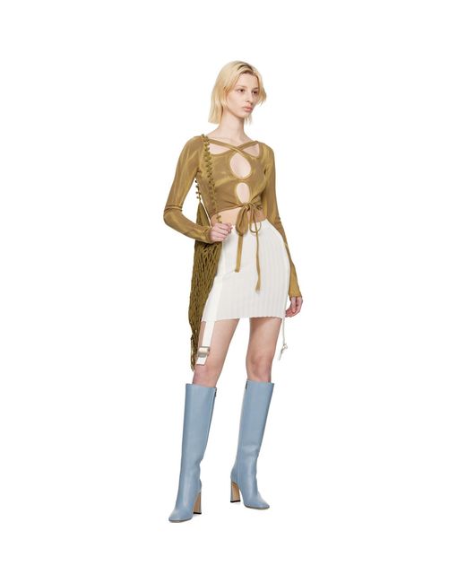 Dion Lee Natural Khaki Interlink Long Sleeve T-shirt