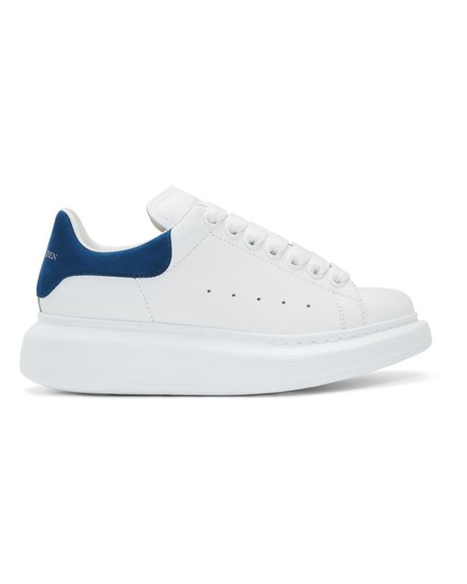 navy blue and white alexander mcqueen