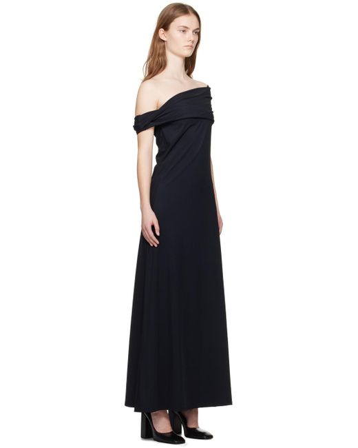Rohe Black Off-The-Shoulder Maxi Dress