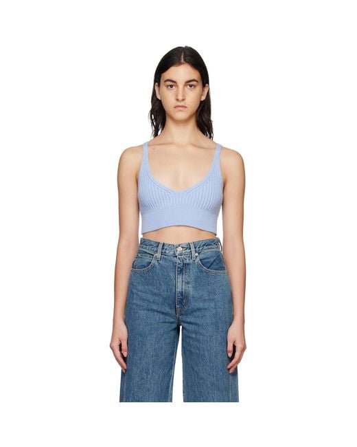 Halfboy Blue V-neck Tank Top