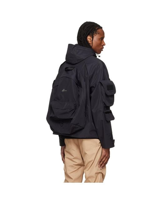 we11done Black Military Shell Jacket for men