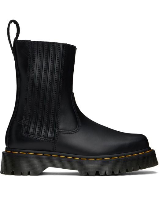 Dr. Martens Black Amaaya Lo Leather Boots