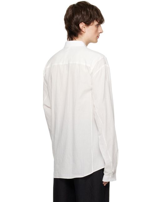 Nicolas Andreas Taralis White Jacquard Shirt for men