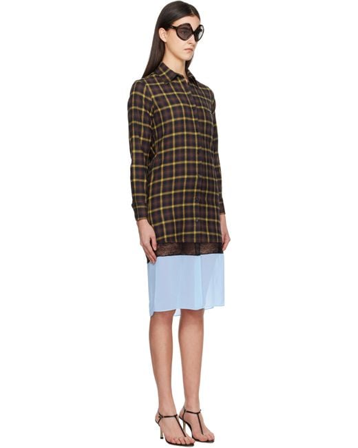 Coperni Black Multi Layer Shirt Midi Dress