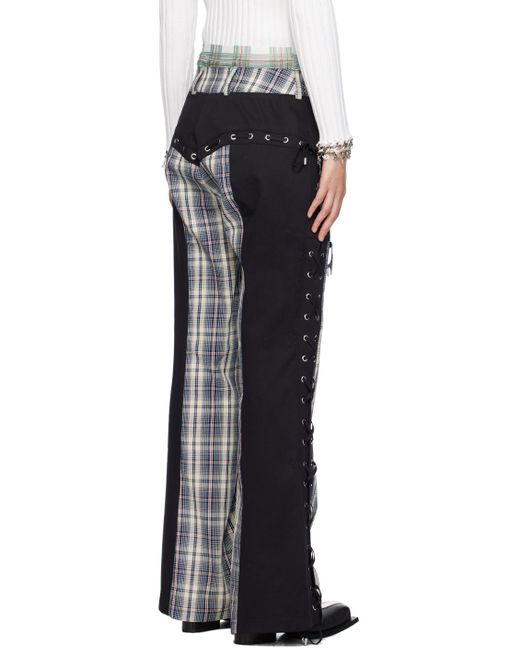 Chopova Lowena Black & Beige Collage Trousers