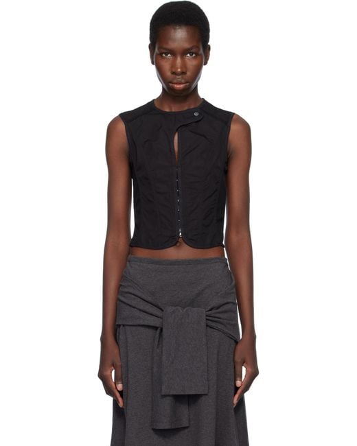 Our Legacy Black Poplin Corset Vest