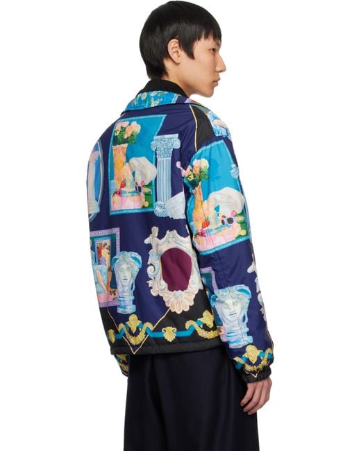 VERSACE ギャラリー リバーシブル ブルゾン ジャケット メンズ Versace マルチカラー Gallery' リバーシブル ブルゾン