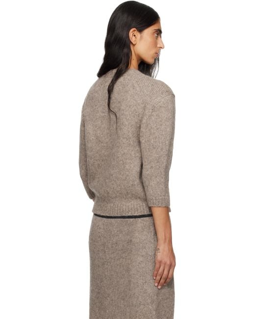 Lauren Manoogian Brown Taupe Loft Baby Crewneck Sweater