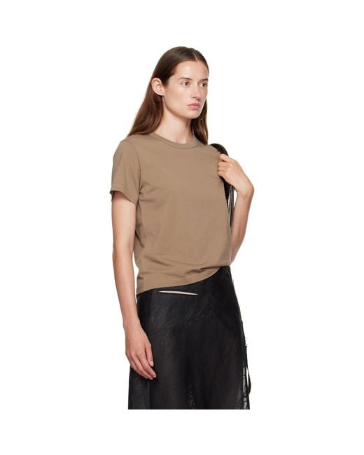 Courreges Black Tan Embroidered T-Shirt