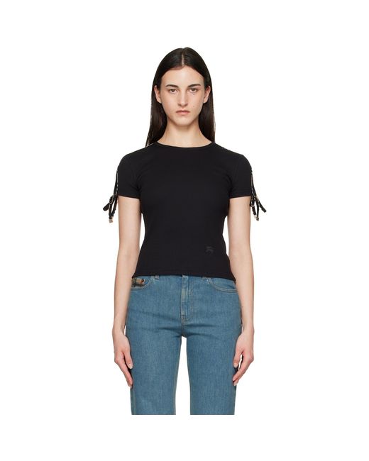 Burberry Black Ribbed T-Shirt