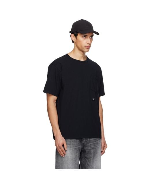 Nanamica Black Coolmax Jersey Pocket T-Shirt for men