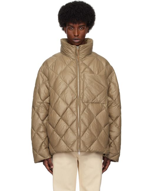 Jil Sander Natural Quilted Down Jacket for men