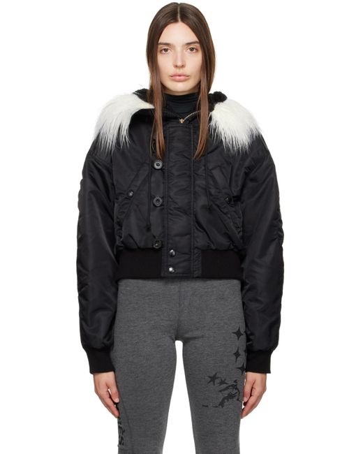The Open Product / Open YY ボンバージャケット OPEN YY Paneled Bomber Jacket in Black | Lyst