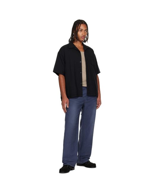 Visvim Black Wallis Short Sleeve Down Shirt for men