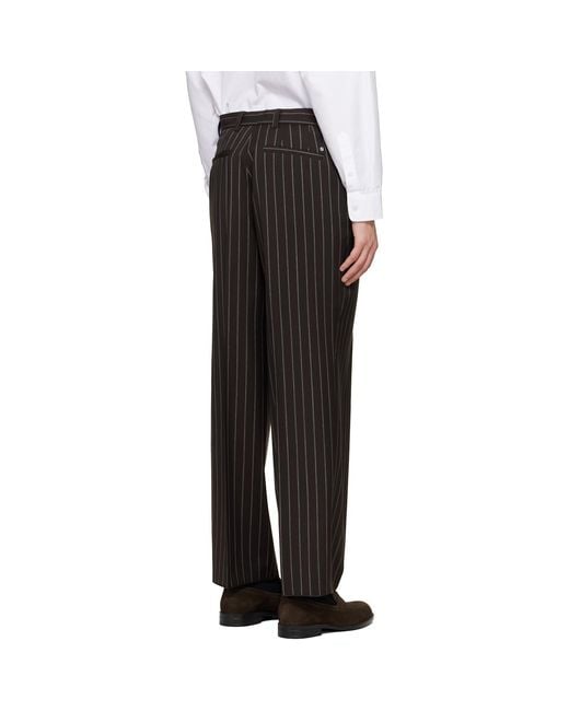 Boss Black Relaxed-Fit Virgin Wool Trousers for men