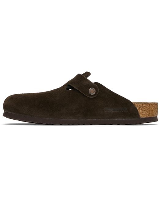 Birkenstock ブラウン Boston Soft Footbed レギュラー クロッグ Black