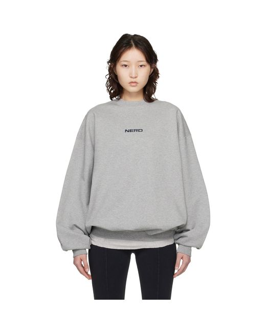 Pull Molletonné 'Nerd' Gris Vetements en coloris Gray