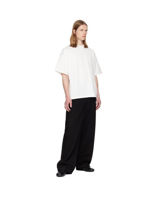 Jil Sander White Crew-Neck T-Shirt for men