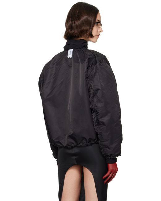 PROTOTYPES Black Nylon Reversible Bomber Jacket