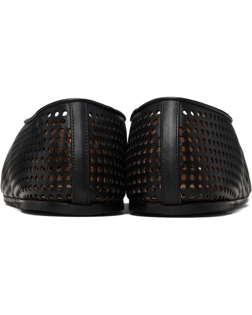 Marsèll Black Coltellaccio Forata Ballerina Loafers for men