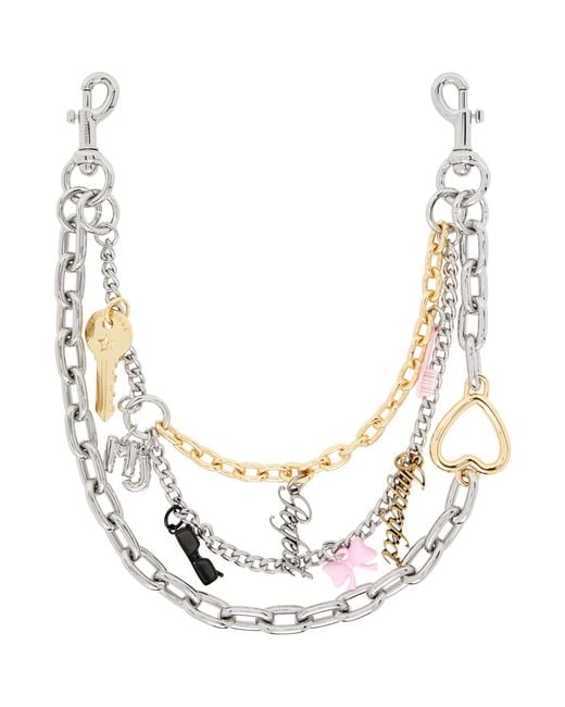 Marc Jacobs Metallic 'the Perfect Imperfect Charm Chain' Shoulder Strap