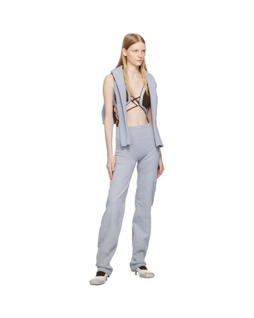 Sinéad O'Dwyer Black Ribbed Lounge Pants