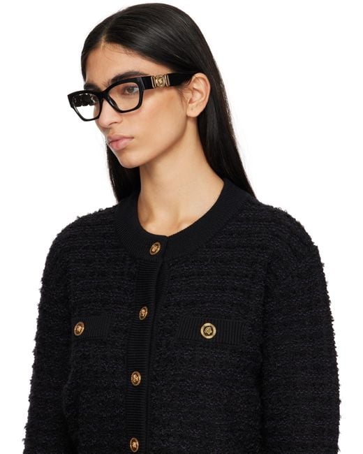Versace ブラック メドゥーサ ビギー キャットアイメガネ
