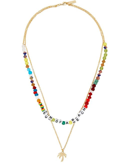 Palm Angels Multicolor Beaded 'sun Of A Beach' Necklace