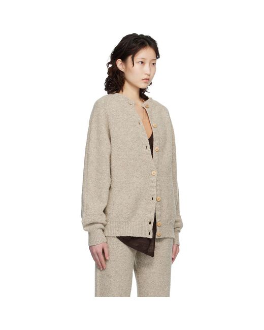 Baserange Natural Taupe Soar Cardigan