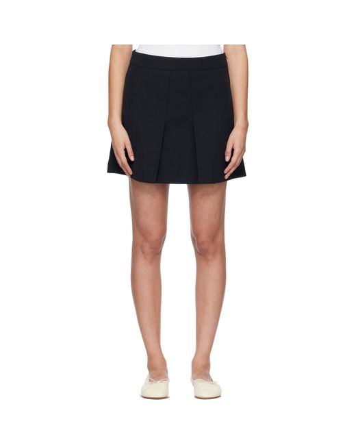A.P.C. Black Pleated Miniskirt