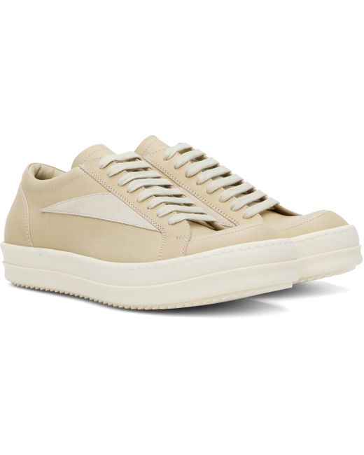 メンズ Rick Owens ベージュ Hollywood Vintage Sneaks スニーカー Black