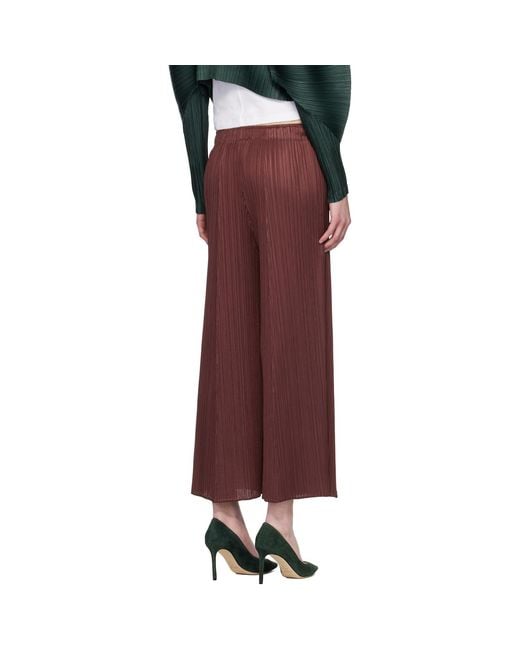 Pleats Please Issey Miyake Red Monthly Colors November Trousers