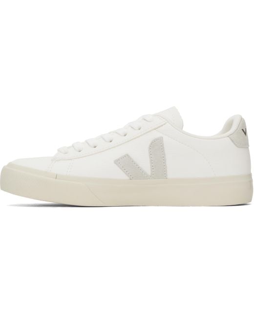 Veja ホワイト＆グレー Campo レザースニーカー Black