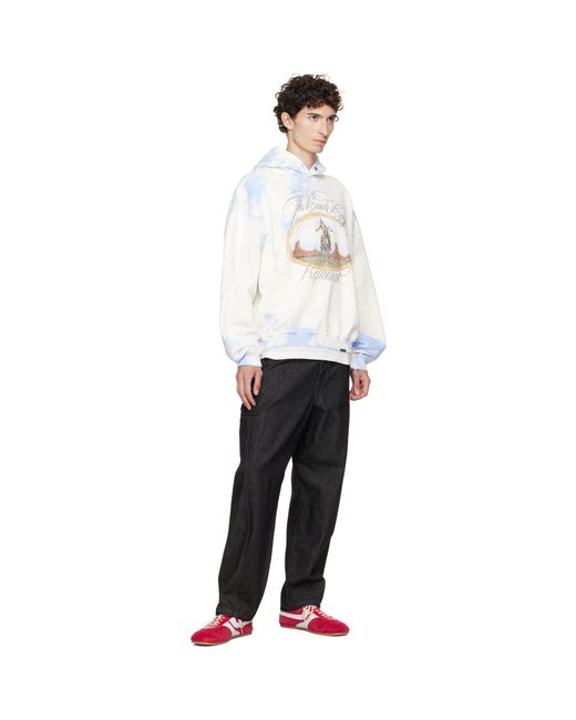 Pull À Capuche Bleu Et Blanc Represent pour homme en coloris White