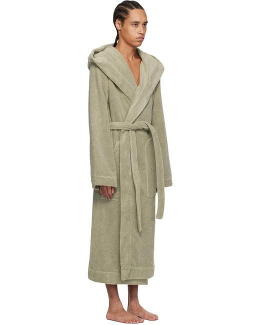 Rick Owens Green Off- Beach Bathrobe for men